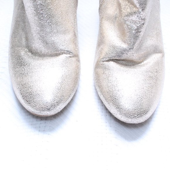 Report Martin Gold Metallic Leather Ankle Boots 8 - Picture 4 of 16